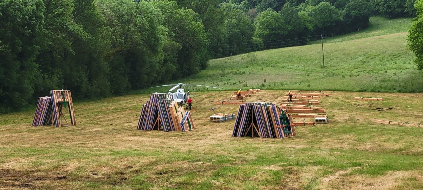 construction bois avec héliportage4